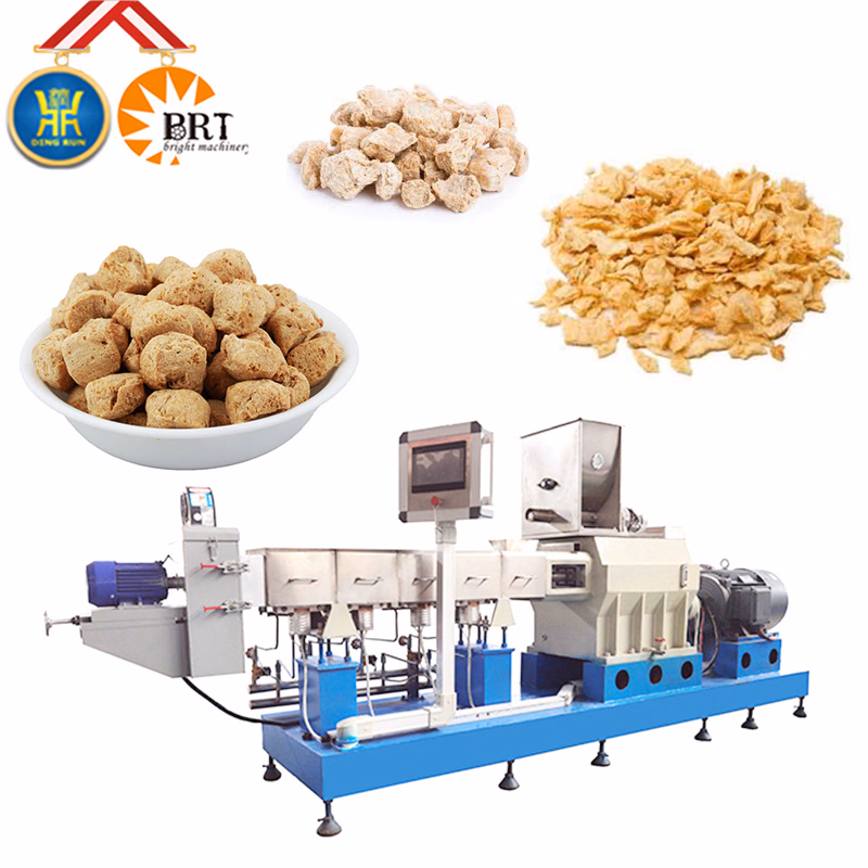 Dry Soybean Manufacturing Extruder Soya Chunks Protein Processing Machinery Texture Soy Protein Meat Making Machine