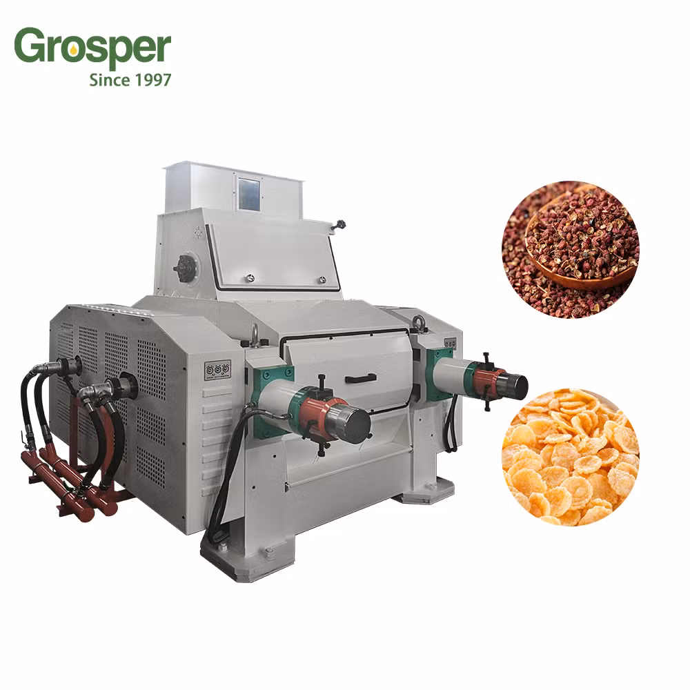 480-560kg/H Competitive Price Cereal Flaking Machine Grain Oat Flaking Roller Mill