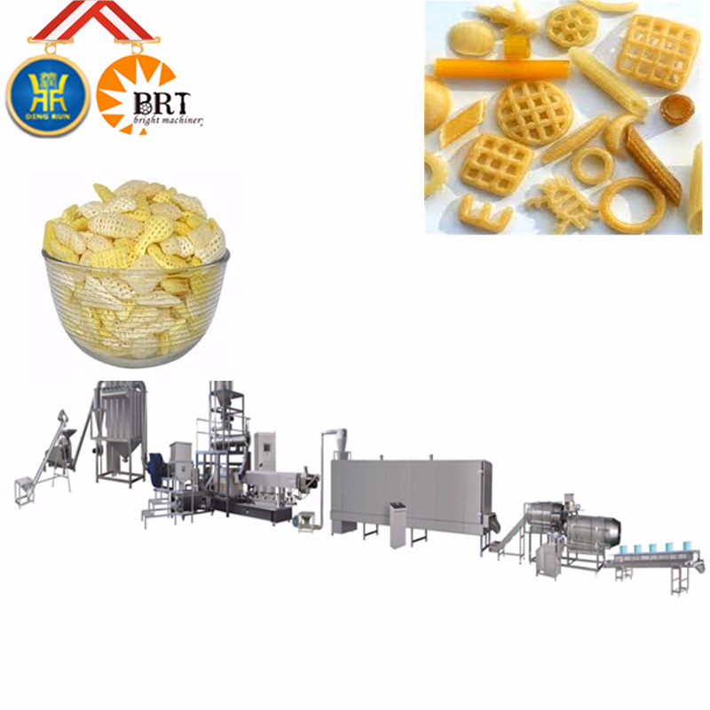 2D 3D Pani Puri Potato Snack Pellet Food Processing Line Puff Bugles Chips Making Machine