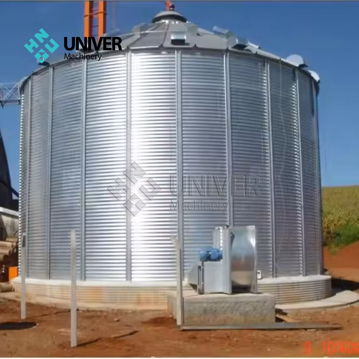Hopper Bottom Galvanized Grain Silos Steel Silo for Corn Maize Storage Used for Big Farm