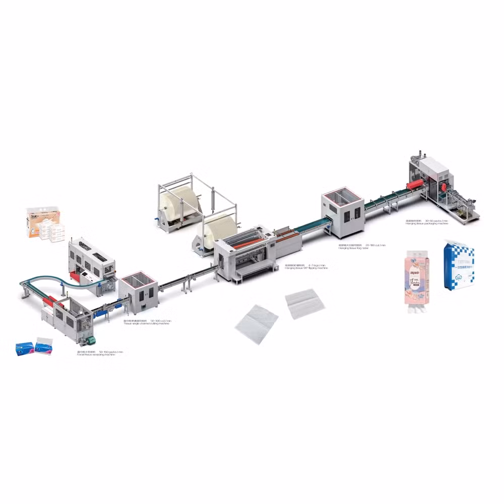 Low Operating Noise Bottom-Feed Tissue Paper V-Folding Machine Production Line