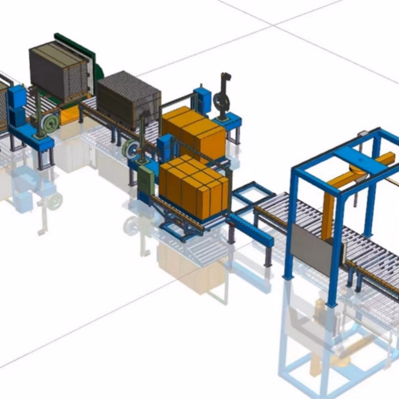Mass Continuous Production Automatic Diverse Product Sizes Packaging Lines (machine)
