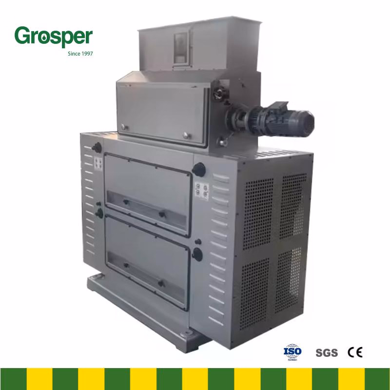 Grosper 30kw Double Pair Roller Dehuller D25100 Edible Oil Pretreatment Dehuller