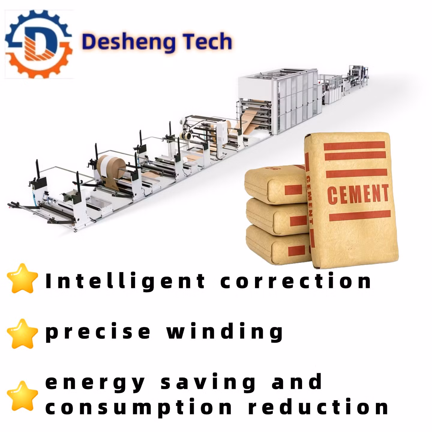 Industrial Tube Making Machine Featuring Multi-Roll Unwinding -Optimized for Cement & Feed Bag Production