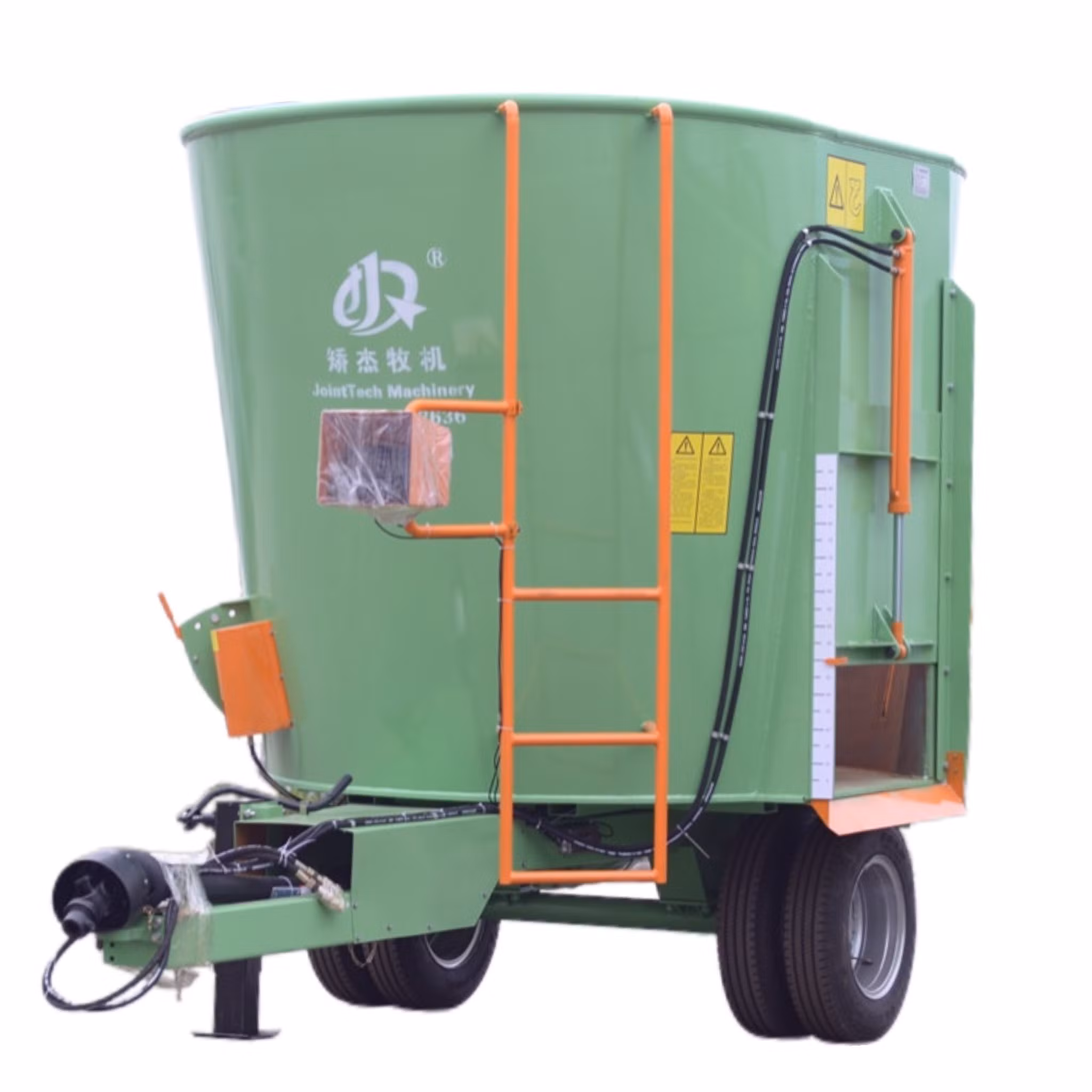 Professional Trailed Tmr Feed Mixer with Tungsten Carbide Blades Hay Straw Grain Mixer