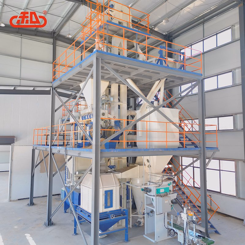Complete Feed Production Line with Automatic Weighing and Packing Machine for Bags