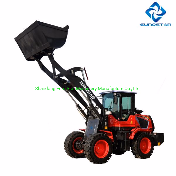 1.8t CE Compact Hydraulic Loader Articulated Multifunctional Mini Loader Wheel Loader for Construction, Farm and Garden