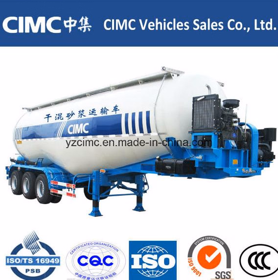 Cimc 3 Axle 55m3 Cement Bulker Trailer with Weichai 4102 Engine