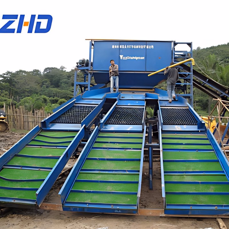 Pulsating Sluice Box Gravity Separation Alluvial Gold Mining Equipment