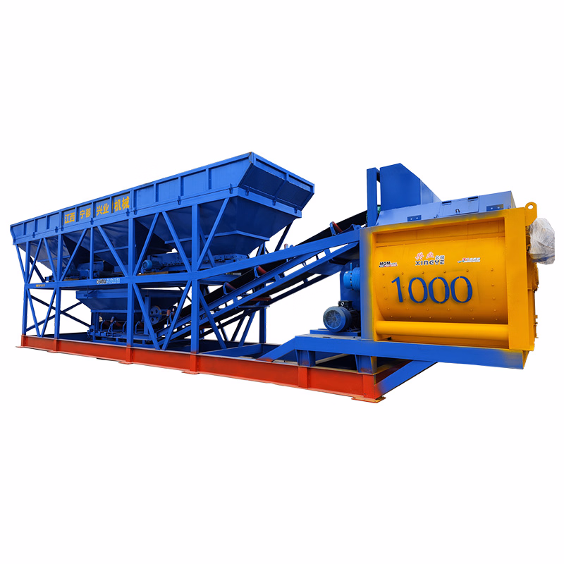 Js1000 Mixing Host 60 M3/H Forced Mixing Station Foundation-Free Concrete Batching Plant