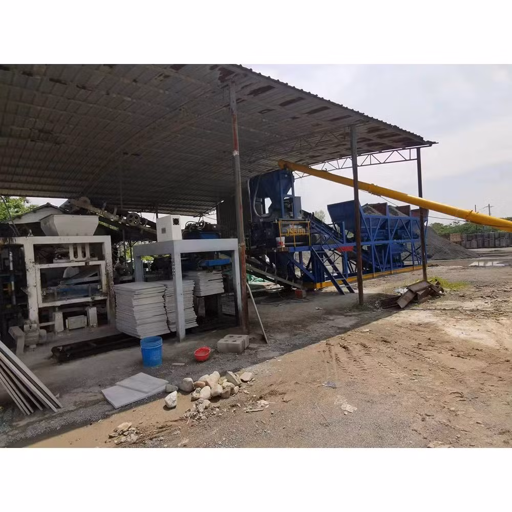 Construction Equipment Brick Making Machine Hzs25-120 Concrete Batching Plant Price