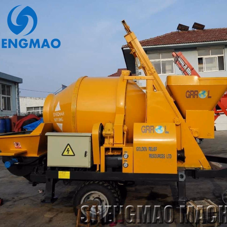 Diesel or Electricity Powered Concrete Mixer Pump Produce and Deliver
