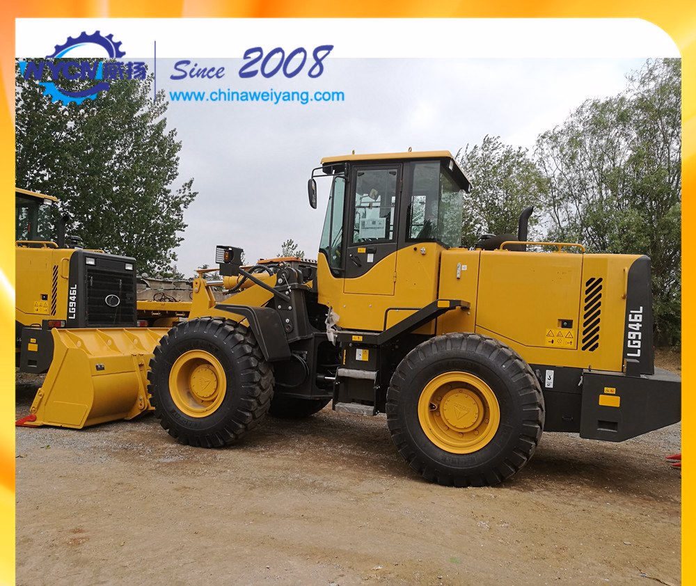 4ton Hydraulic Wheel Loader LG946L Shovel Loader with Rock Bucket