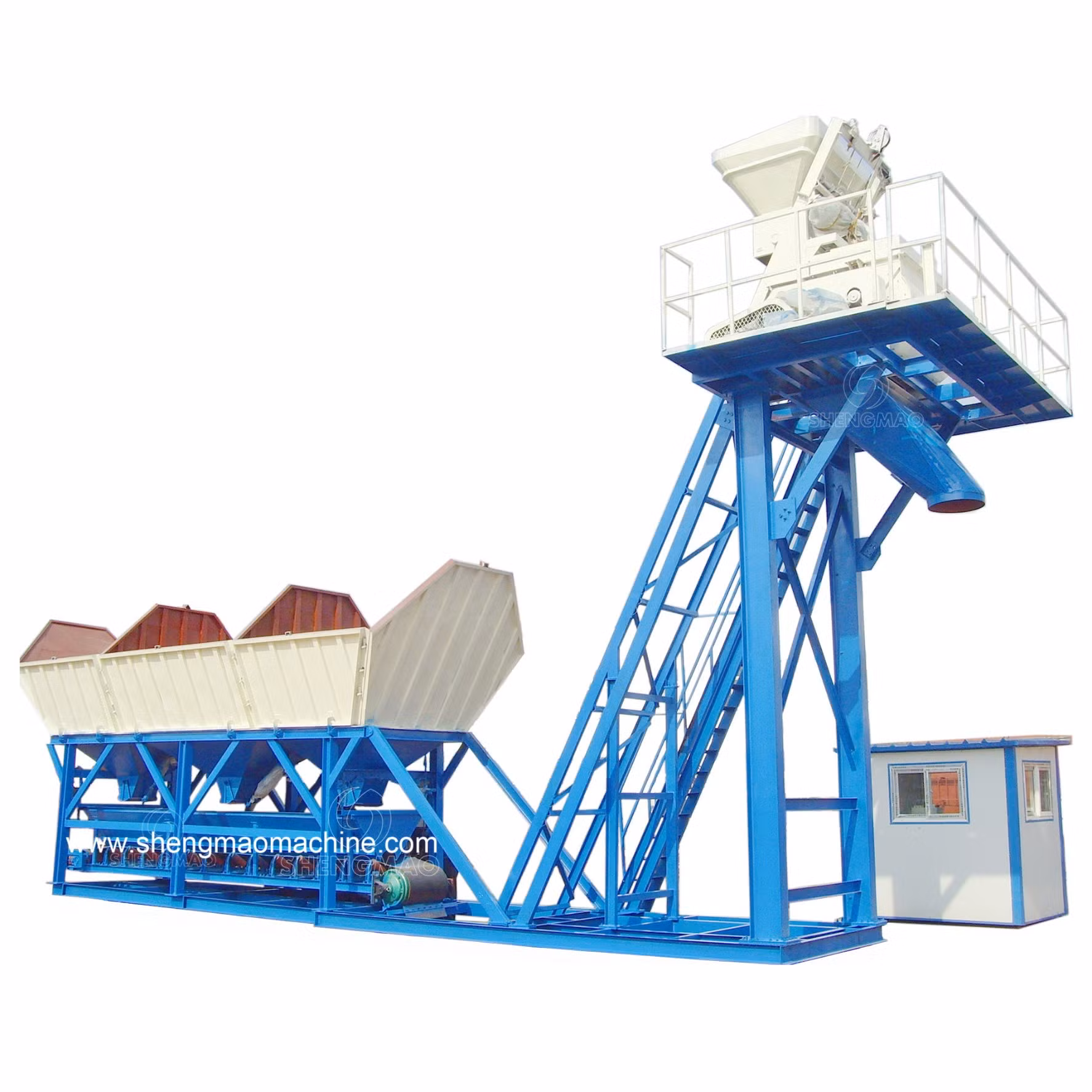 25m3/H 35m3/H 50m3/H 75m3/H Portable Ready Wet Mix Foundation Free Concrete Mix Batching Mixing Plant