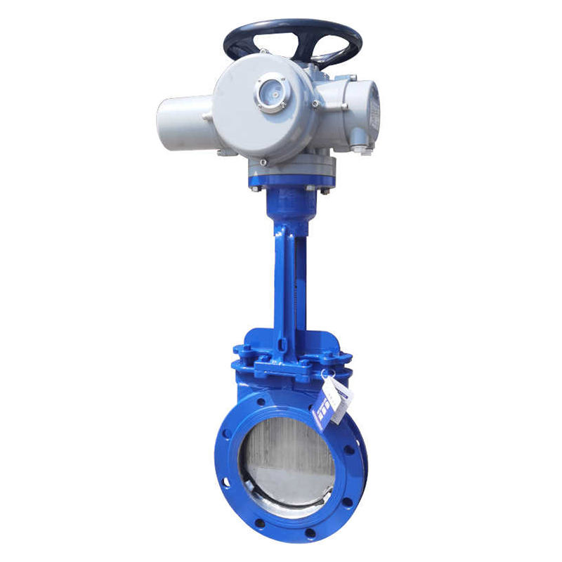 DIN/ASME/API DN100 Electric Knife Gate Valve with WCB Wafer Flange for Water Control in Gas Media Applications Manufacturer & Factory - TIANYU VALVE