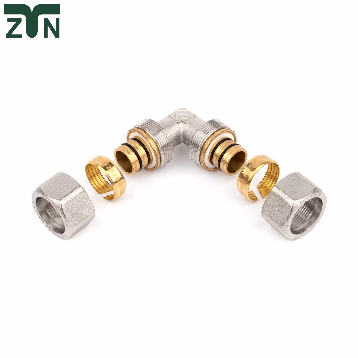 Copper Equal Tee Brass Femalel Elbow Pushfit Fitting