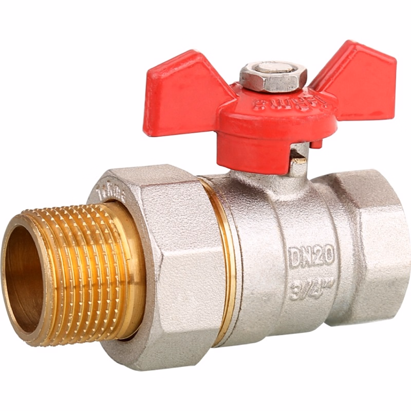 Butterfly Handle Iron Core Brass Body 3/4-1" Water Brass Ball Valve