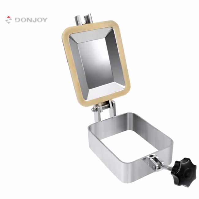 Sanitary Square Non Pressure Man Hole Cover Stainless Steel 304 with Plastic Handle Wheel
