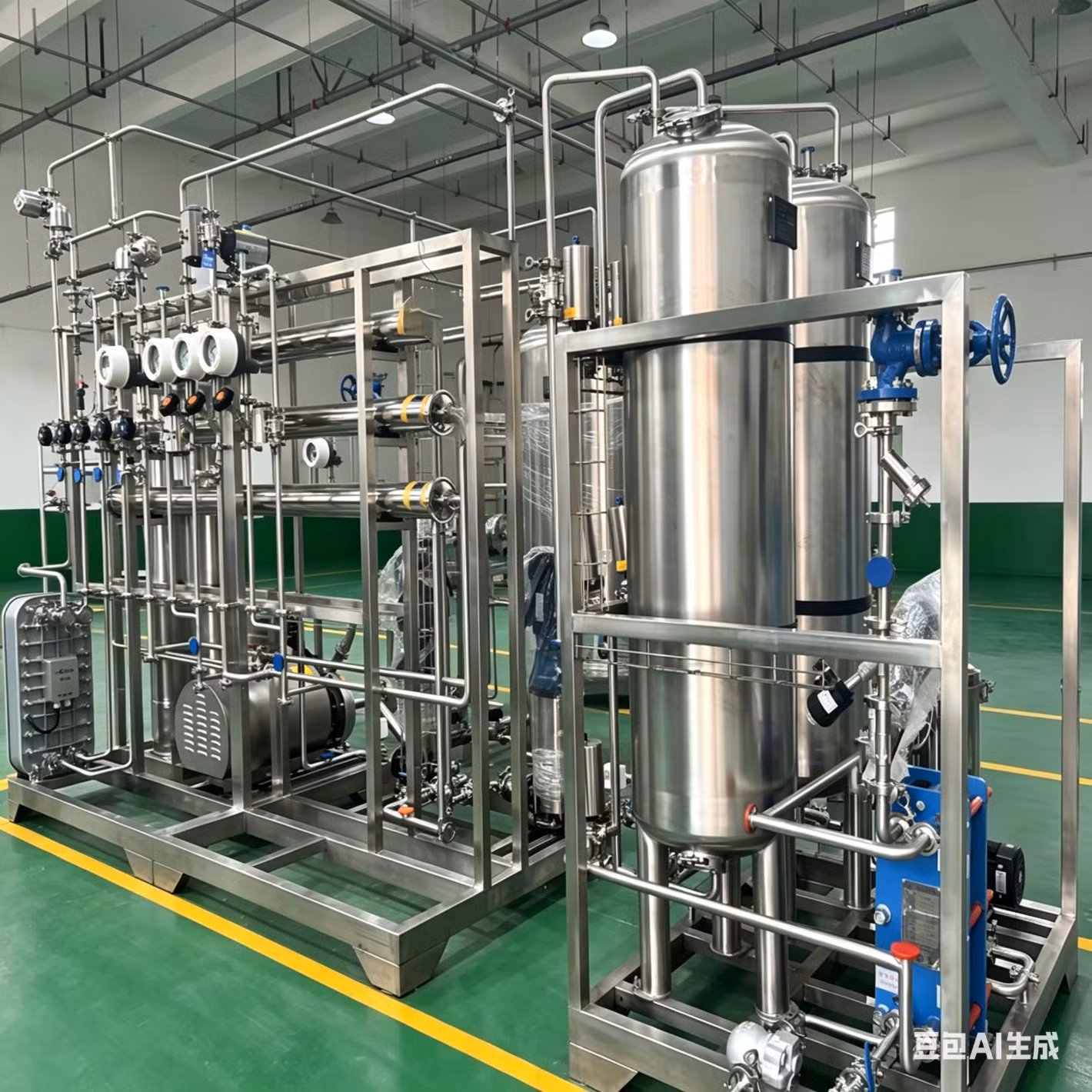 Sanitary Flange Connection Water Treatment System with Pharmaceutical Process Compatibility