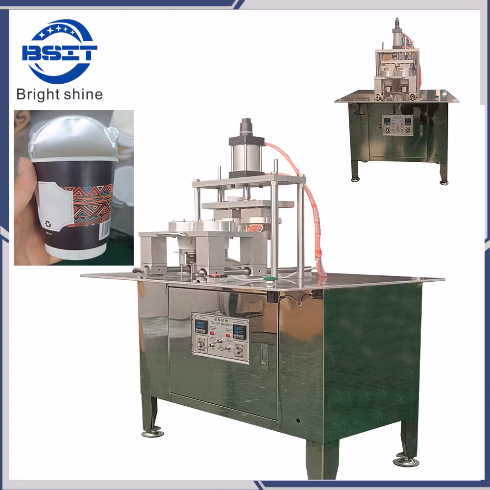 Tea Hidden Cup Top Sealing Packing Machine by Alu Foil Lid for Drinking (BS848)