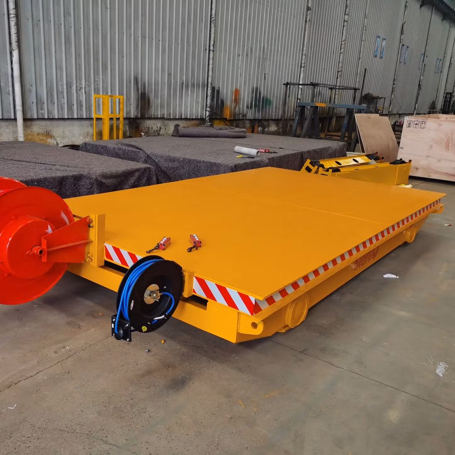 Flat Frame 15 Ton 5 Ton Capacity Electric Rail Transport Cart Handing Machine