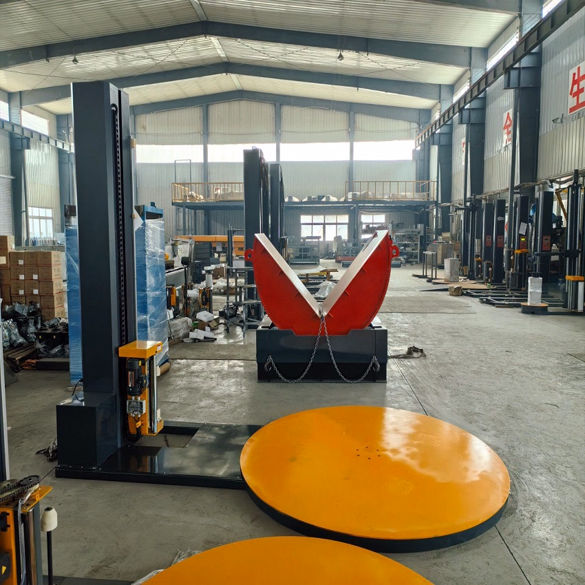 Turntable Pallet Wrapping Machine for Factory Packaging