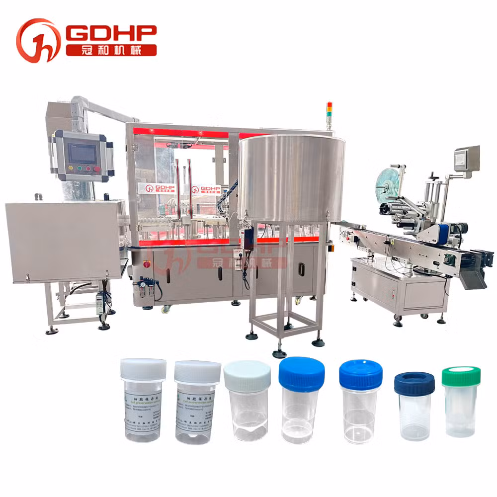 Fully Automatic Tct Reagent Vials Filling Capping Labeling Packaging Manufacturing Liquid Ivd Production Line