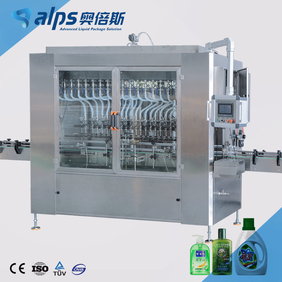 Automatic Hand Washing Soap Liquid Detergent Plastic Bottle Filling Bottling Capping Machine