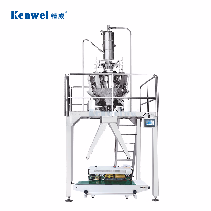 Semi Auto Manual Packing Machine with Vacuum Feeder Conveyor for Weighing and Packaging Many Materials Such as Powder Sugar Packing Machinery