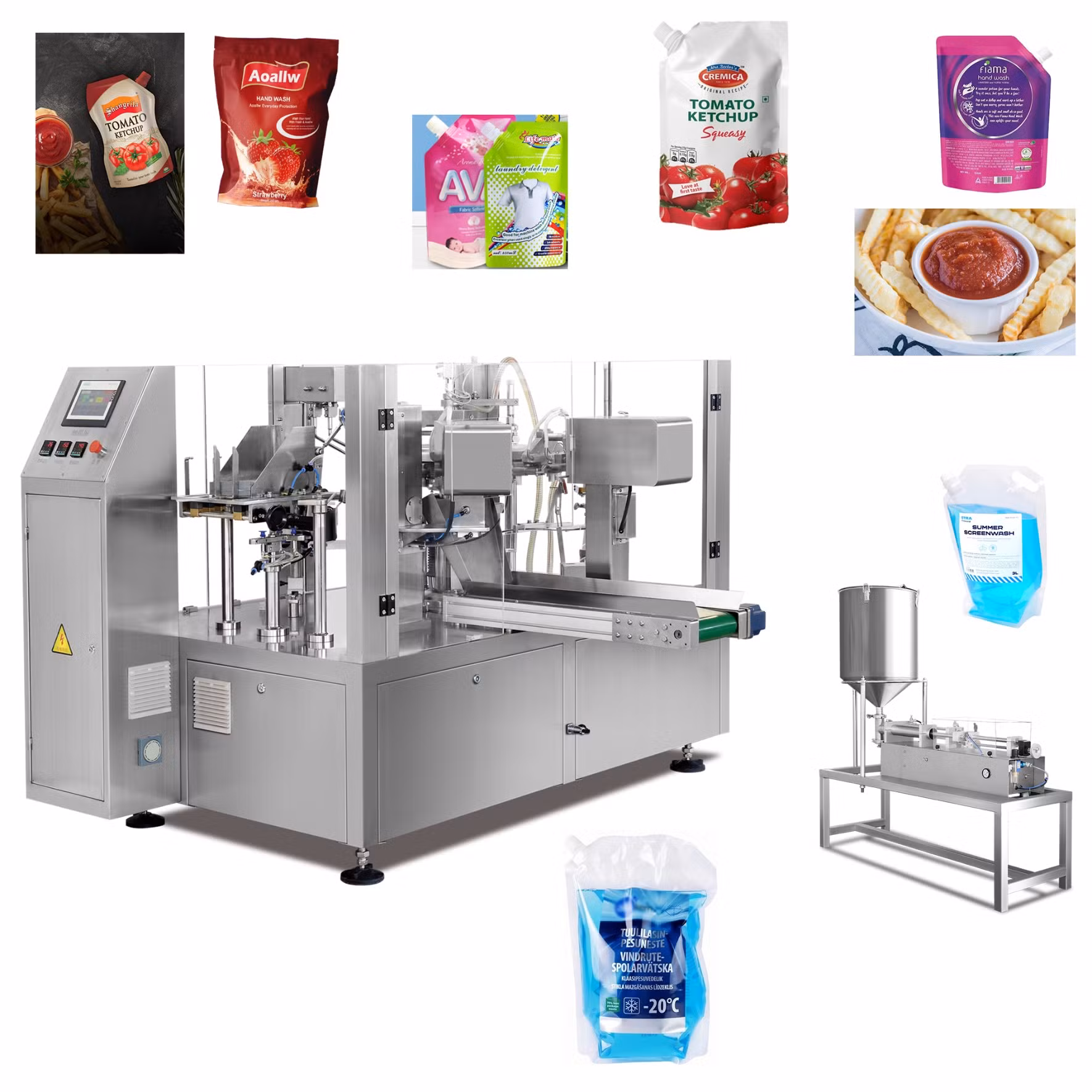 Automated Pouch Coconut Water Filling Sealing Machine
