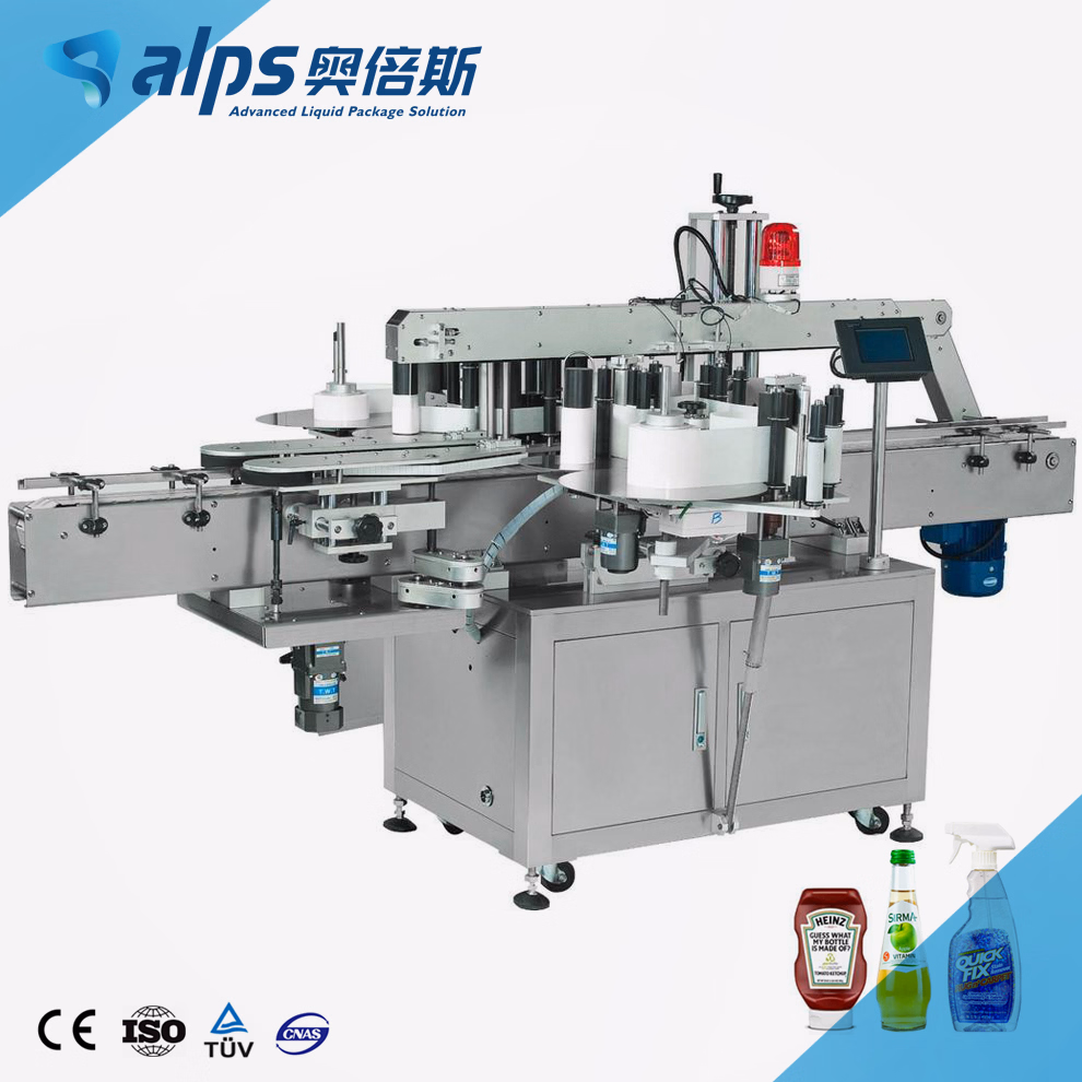 Automatic Double Sides Self Adhesive Labeling Machine / Bottle Sticker Labeler