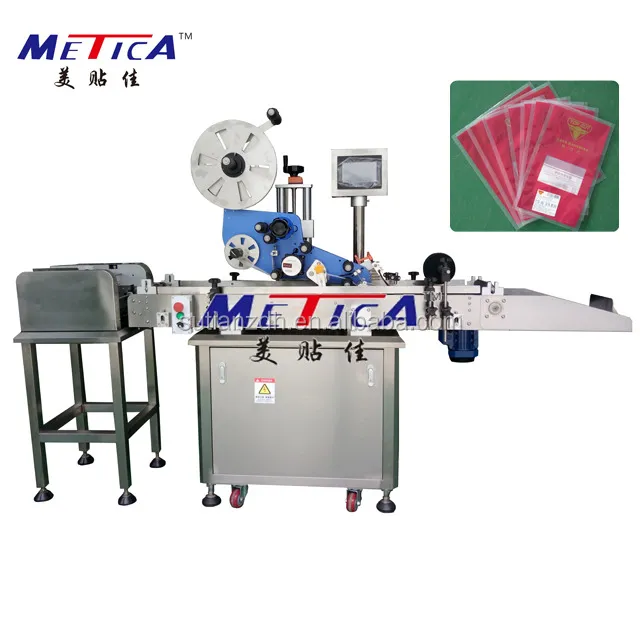 Automatic Paper Plastic Bag Labeling Machine for Bottles with Easy Maintenance Accuracy BPH
