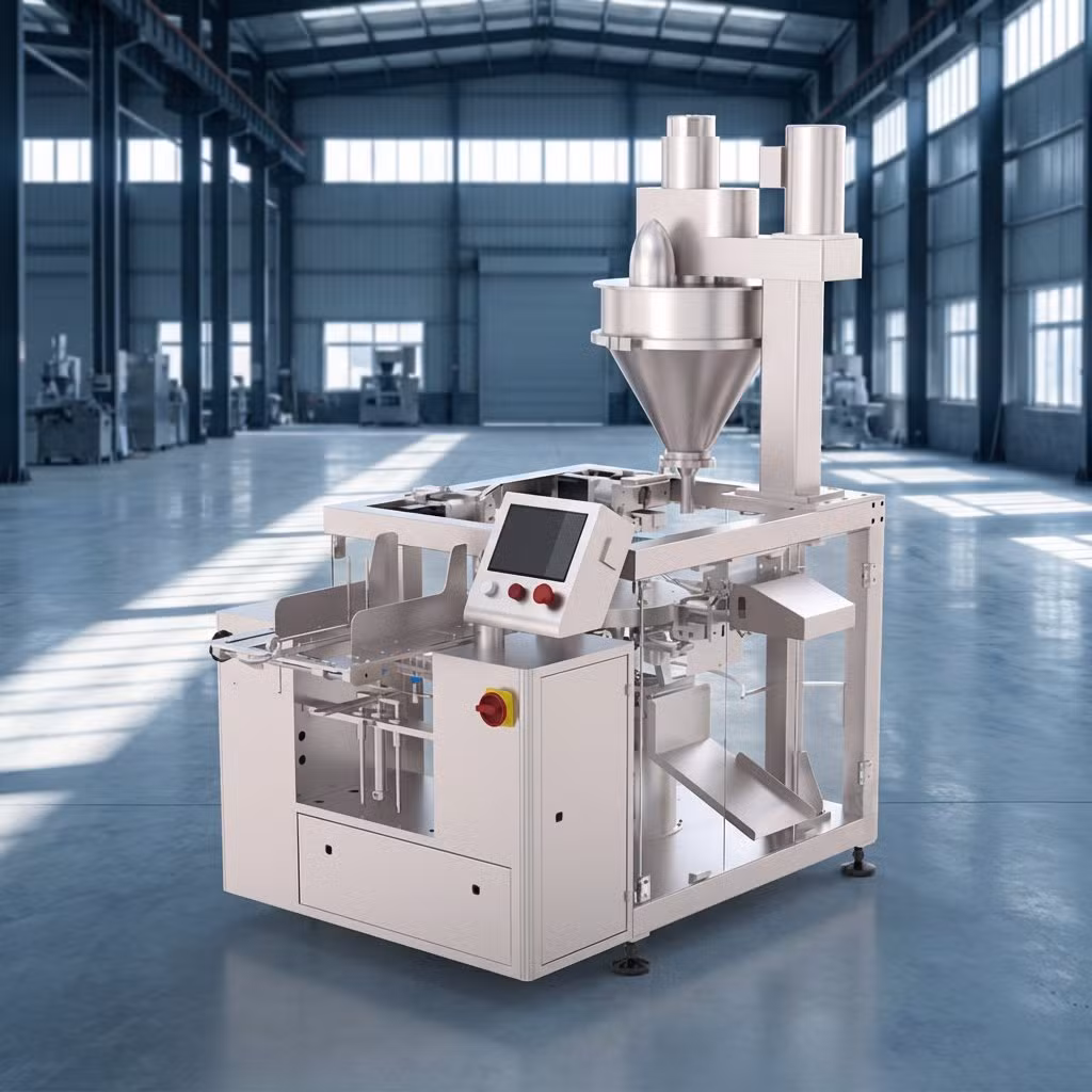 High Speed Automatic Pouch Feeding Filling Sealing Packaging Machine for Cat Food Wet Snacks