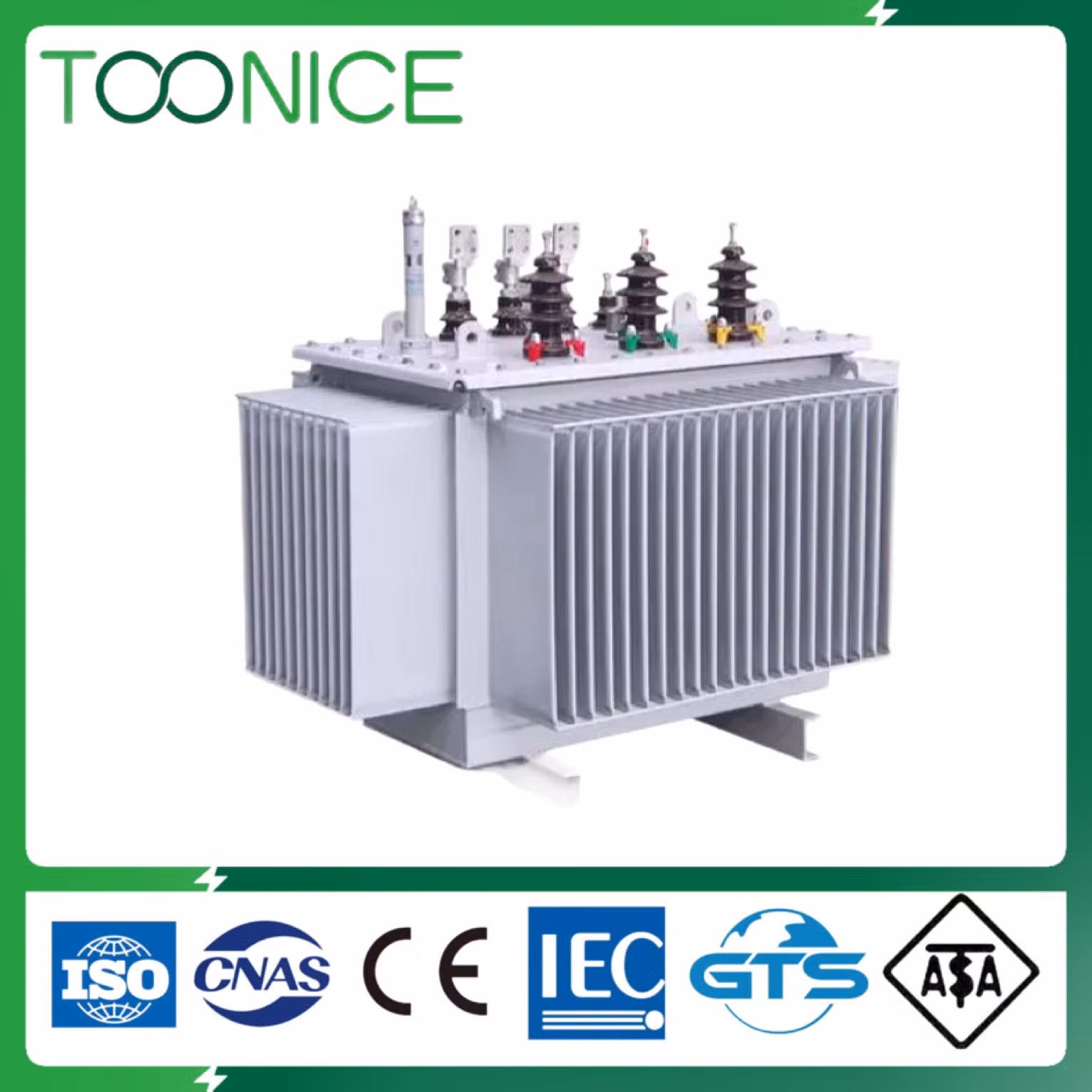 Toonice Onan 100kVA 200kVA 300kVA 500kVA 800kVA 100kVA 10kv 33kv Hot Selling Oil-Filled Three-Phase Distribution Transformer with UL Scb11
