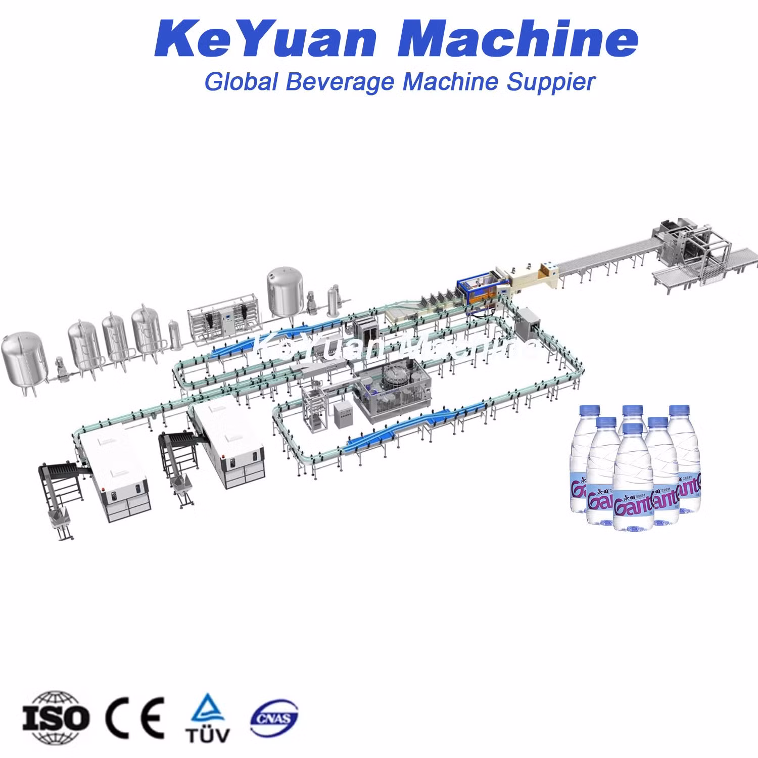 High Speed Stable 20000bph Small Bottled Drinking Water Bottling Filling Machine / Production Plant Price