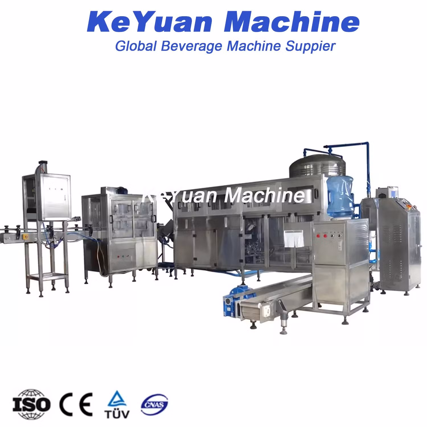 2023 New Design Touch Screen Small Scale 150bph 5 Gallon Bottle Washing-Filling-Capping Machine Qgf-150 18.9L 20L Bottle Water Bottling Line