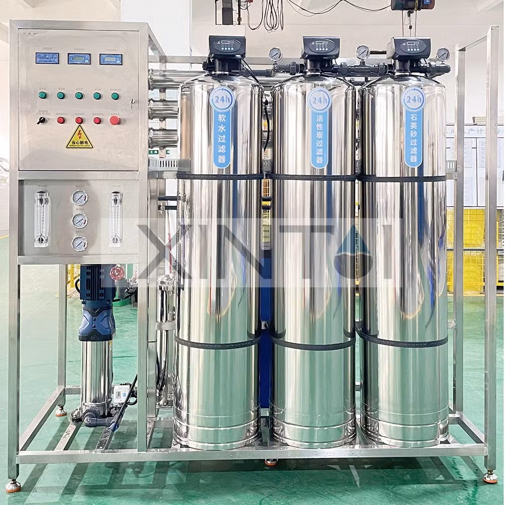 Exclusive 1000lph RO System Stainless Steel Skid Mounted Water Purifiers Multi-Stage Media Filters +RO Membrane Module Water Treatment for Municipal/Tap Water
