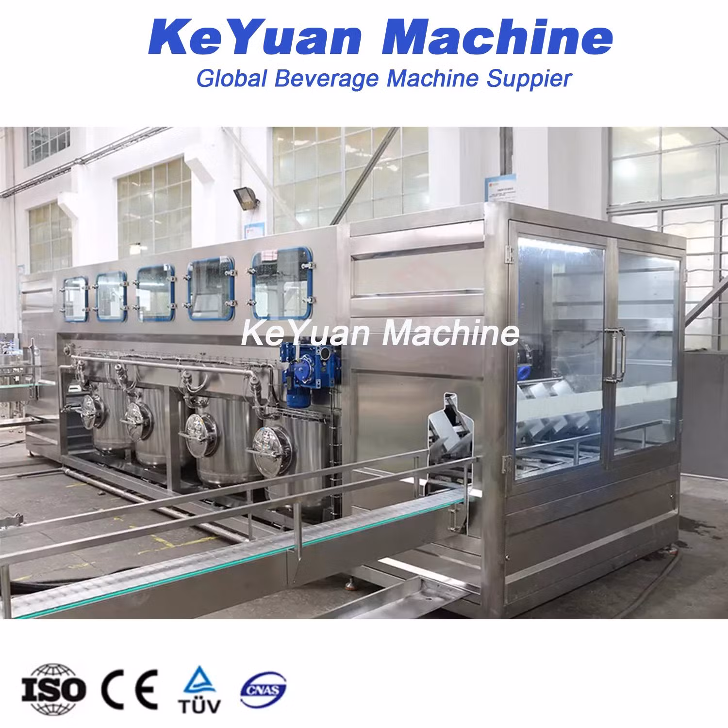 Qgf-300bph Automatic 5 Gallon Barred Pure Water Filling Machine Price