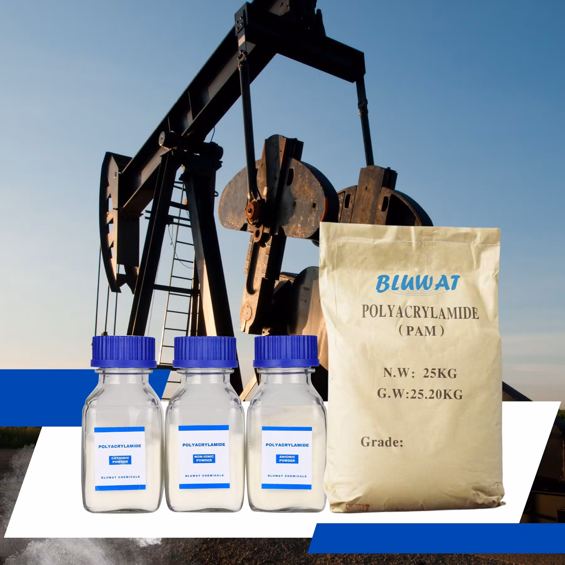 Drilling Fluid Mud Polyacrylamide PAM Flocculant for Oil Drilling