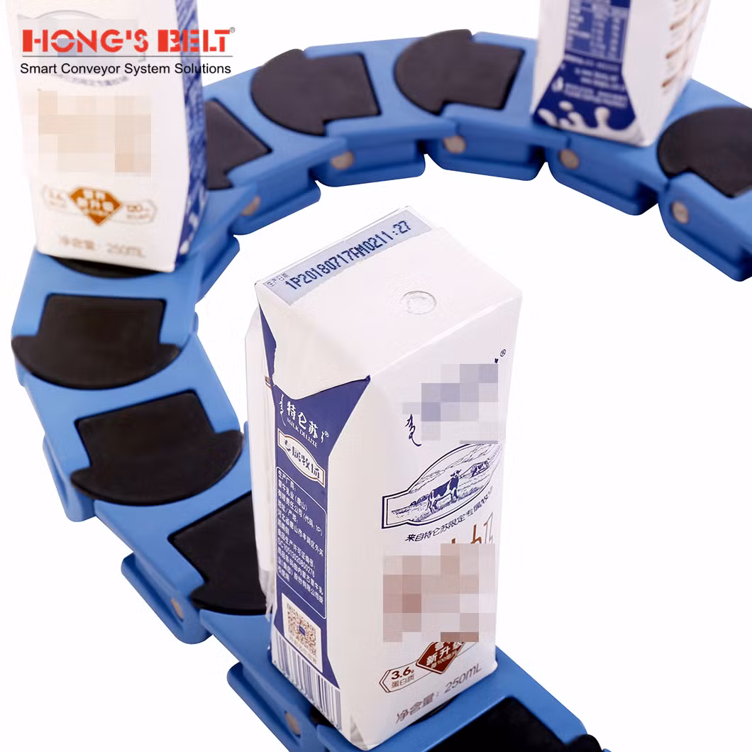 Hongsbelt Side Flexing Plastic Chain Plastic Conveyor Chain for Bottles - Plastic Chain and Slat Top